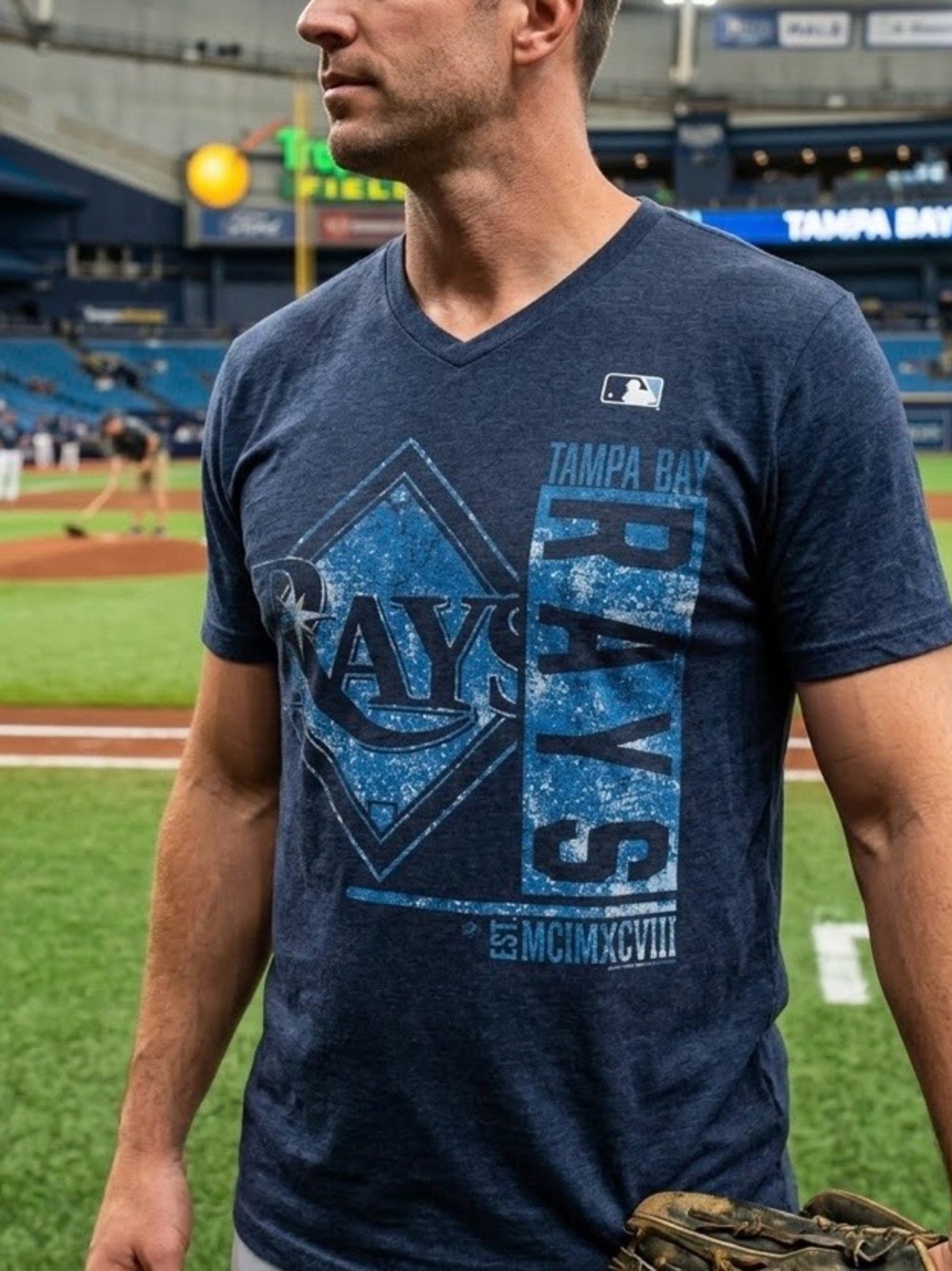 🏈Genuine Merchandise Men’s Tampa Bay Rays Gray T-Shirt Size Medium